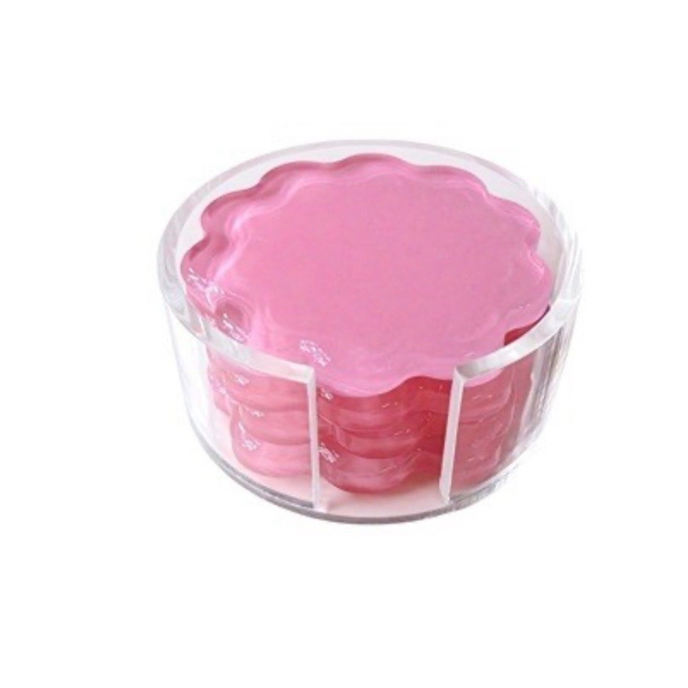 Pink Scalloped Acrylic Coasters Set Of 4 Graham Design Beach House Decor